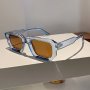 1PC Men's New Retro Square Frame Fashion Glasses Driving Fishing Travel Essential Small Frame Cool Black Fashion Glasses Ideal Choice For Gifts