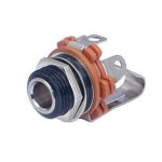 6.3MM Skeleton Mono Jack Socket - 6.3MM Mono Jack Fem W plastic Thread