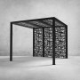 Pergolas - Top Section Screens 3M X 3M X 2.5M H / Saddlewood Aluminium / Aluminium Powder Coated