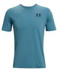 Men's Ua Sportstyle Left Chest Short Sleeve Shirt - Blue Flannel XL