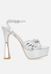 Blissy Platform Heel - Silver
