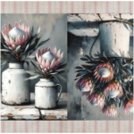 Printed Runner Protea Enamel