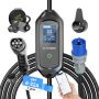 Afyeev 7.2KW Type 2 Charging Cable 6/8/10/13/16/20/24/32A Adjustable Current Charging Cable Electric Car Type 2 Ev Charger With 