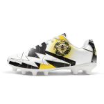 Jeiento Yellow And White Bee Shoes For Men Lace Up Soccer Cleats Leather Low Top Sport Shoes Lightweight Comfort Athletic Sneake