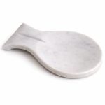 Kc Kullicraft Spoon Rest Handmade Marble Big White Spatula Ladle Fork Utensil Rest - Spoon Rests Keeper Kitchen Organizer - Chef