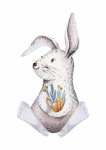 Boho Woodlands Rabbit - Canvas Print - 600MM X 600MM