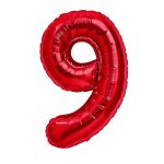 Balloon Foil 32" Red No. 9 Air Only Tbd