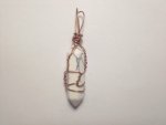 Howlite Natural Wire Wrapped Point Pendant F1701