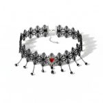 Jekvill Gothic Black Lace Choker Necklace - Steampunk Vampire Necklace Adjustable Victorian Style Choker For Women Gothic Jewelr