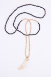 Tooth Pendant Beaded Necklace