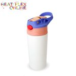Sublimation Kids Sippy Cup Light Pink & Purple Stainless Steel