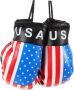 1PAIR Miniature Boxing Gloves Keychain Pendants Colombian Flag Style Car