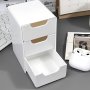 Stylish 3-TIER Desk Organizer With Drawers - Ideal For Office Supplies Jewelry & Makeup Storage