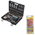 Alpen Bort Socket Set 95 Piece & Multicut Drill Bits 5 Piece