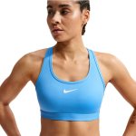 Nike Swoosh Medium-support Padded Women's Sports Bra - Blue - M