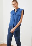 Indigo Double Pocket Shirt - Blue