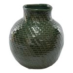 Green Weave Ceramic Vase 15CM