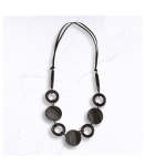 Wooden Circle Necklace - Black Free