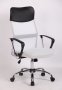 Tocc IC3 Mesh High Back Office Chair With Vegan Leather Accents - White And Black