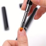 1PC Dual-ended Nail Art Brush And Spatula Multi-function Poly Gel Brush & Picker Stainless Steel Gel Nail Tool Acrylic Nail Exte