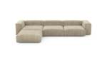 Four Module Chaise Sofa - Cord Velours - Sand - 377CM X 241CM