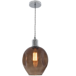 Chrome Mirror Dented Lighting Pendant More Colours Avail - Smoke