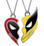 Deadpool Wolverine Lookalike Best Friend Friendship Necklaces