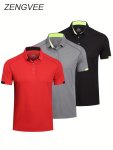 3PCS SET Print Men's Casual Button Up Short Sleeve Lightweight Breathable Shirt