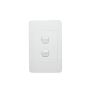 Light Wall Switch - 2 Lever Plastic