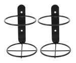 2 Wall-mounted Metal Wine Racks