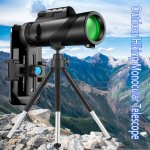 High Definition Monocular Telescope With Tripod Manual Focus 40X60 High Power BAK4 Prism Fmc Lens Waterproof Portable For Travel