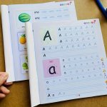2 Books/set English Tracing Books - Abc Writing Practice Workbooks - Handwriting Exercises - Learn To Write Alphabet Halloween C