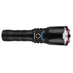 Zartek ZA-813 3000 Lumen Rechargeable LED Zoom Flashlight With Powerbank