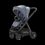 4AKID High-rider-smart-stroller-denim-linen-grey