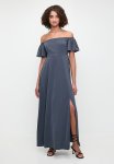 Bardot Fit & Flare Maxi Dress With Shirring Back - Blue