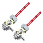 2 Pcs Motorcycle Fuel Tap Valve Petcock Fuel Tank Gas Switch For Honda CB400 CB500 CB550 CB750 Red