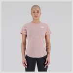 New Balance Womens Graphic Accelerate Ss Top- Pink - LG