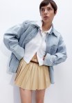 Pleated MINI Skirt - Beige