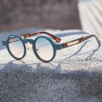 Retro Classic Cute Small Round Frame Fashion Glasses For Men Women Outdoor Party Vacation Travel Driving Supplies Photo Props