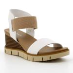 Freha Leather Nappa Wedge Sandal - White - 8