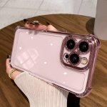 Transparent Luxury Plating Mobile Phone Case Shockproof And Drop-proof Tpu Case For Iphone 15 14 13 12 11 XS Xr X 7 8 MINI