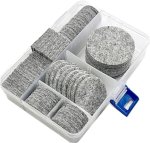 66 Piece Self Adhesive Felt Furniture Pad Chair Leg Pads Floor Protectors - Grey Table Legs