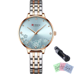 Blanche - Women Luxury Stainless Steel Analog Watch Floral Style