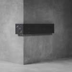 House Number Corner D03 - 325H X 500D X 1500W Matt Black Cool White