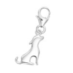 C438-C32117 - 925 Sterling Silver Dog Charm For Charm Bracelet