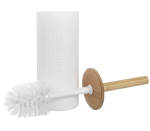 Toilet Brush & Holder White Bamboo