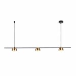 Dallas 1000 LED Linear Pendant Light - Gold White Black - Black