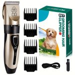1PC Rechargeable Low-noise Electric Cordless Pet Clipper Used For Grooming Dog And Cat Hair Dog Hair Clipper Kit Suitable For Va