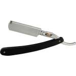 Razor Wooden Folding Handle Long Blade Silver