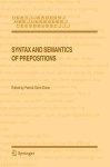 Syntax And Semantics Of Prepositions Text Speech And Language Technology